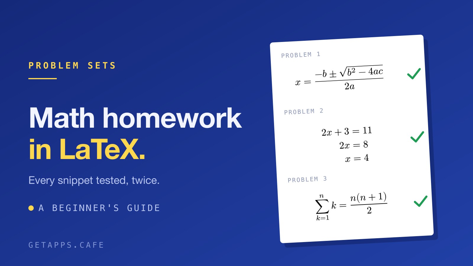 How to Write Math Homework in LaTeX Without Installing Anything