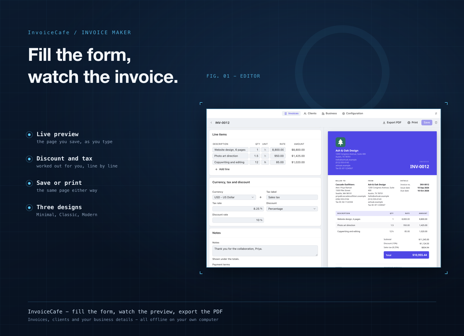 InvoiceCafe screenshot 1
