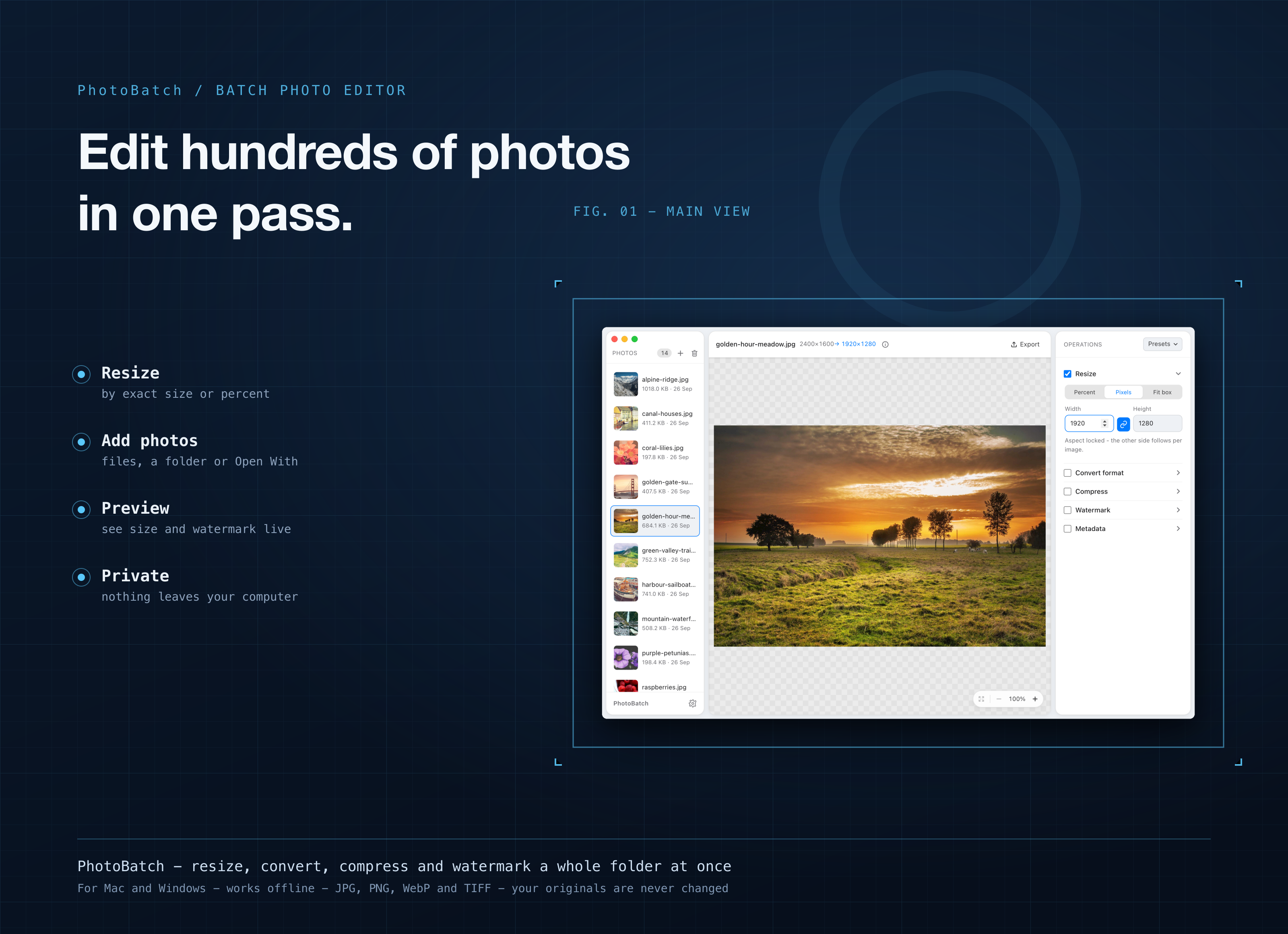 PhotoBatch screenshot 1