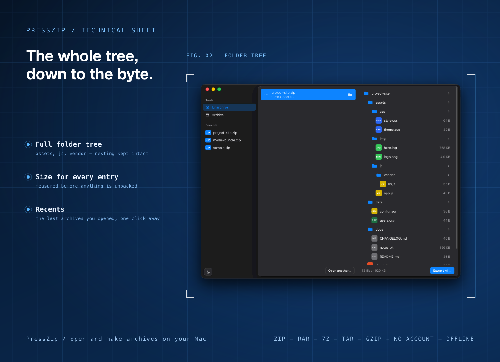 PressZip screenshot 2