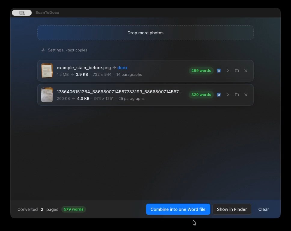 ScanToDocx demo video